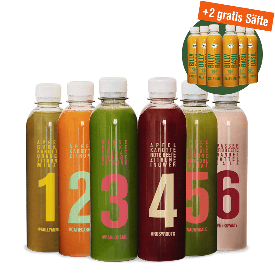 Saftkur inklusive gratis Billy Basil