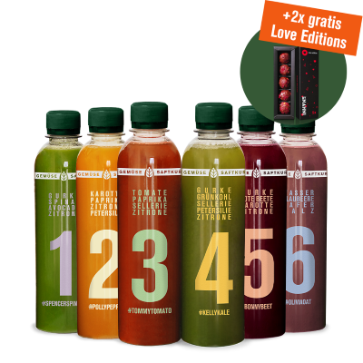 Gemüse Saftkur inkl gratis Foodballs